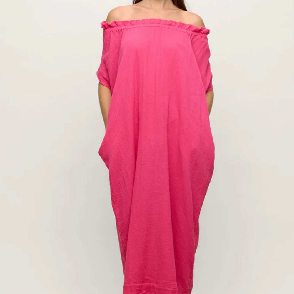 Mikoh SAGE GREEN Off-Shoulder Maxi Dress